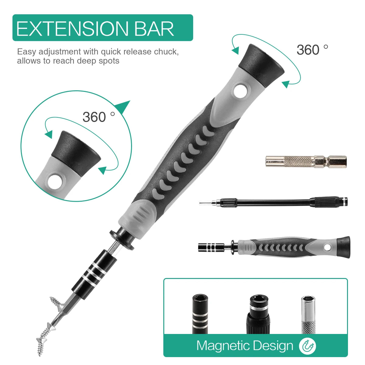 ORIA 130-in-1 Precision Magnetic Screwdriver Set for Phone & PC Repair