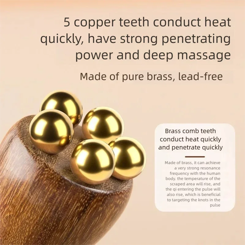 CowLost | eye-massage-tool-face-massager-wood-brass-small-lotus-eye-care |2