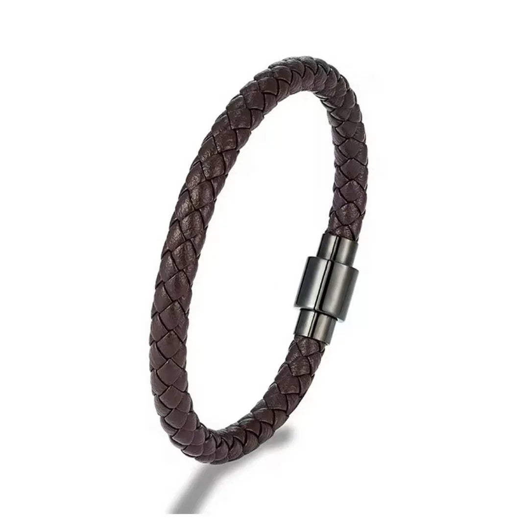 Leather Braid Bracelet Unisex Autumn Winter Fashion Accessories Gift