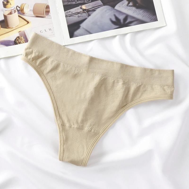 CowLost | 1pc-seamless-thongs-women-high-waist-panties-sports-underwear-ladies-sexy-lingere-comfortable-t-back-panty-women-g-string |8