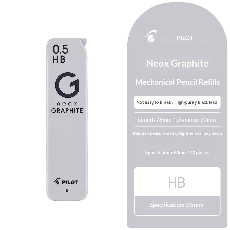 CowLost | pilot-limited-neox-hrfg-05-auto-feed-graphite-lead-0-3-0-5-0-7mm-high-purity-for-shake-advance-mechanical-pencil-japanengineered-1 |12