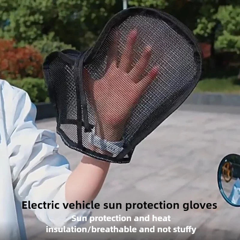 1pair Summer Motorcycle Handlebar Muffs Sun Protection Gloves