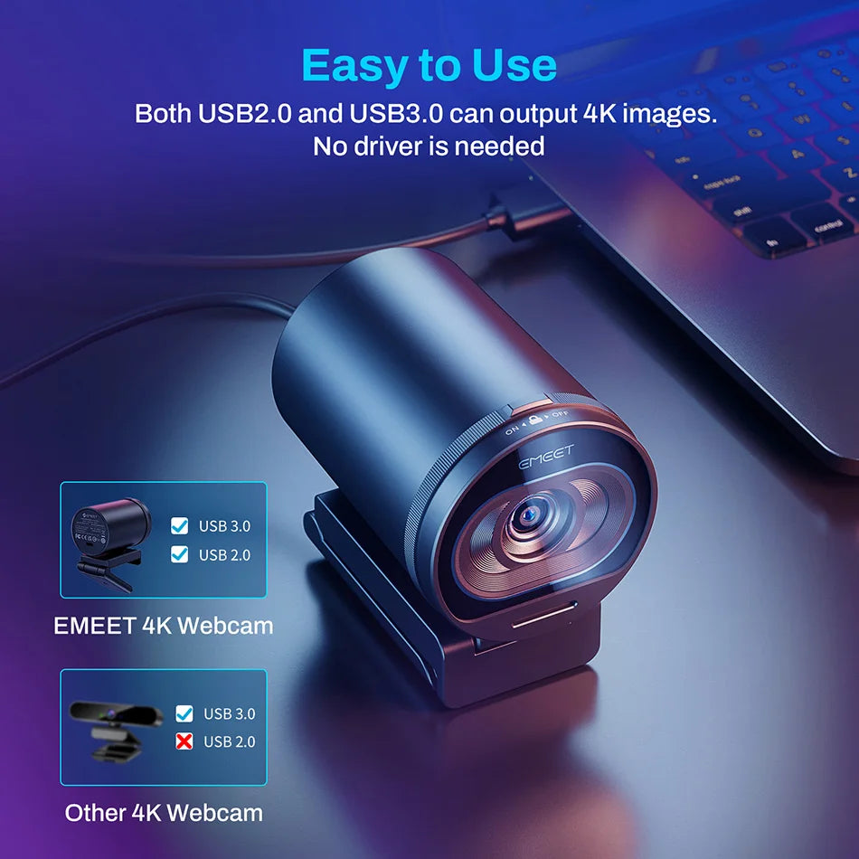 CowLost | webcam-4k-streaming-web-camera-1080p-60fps-usb-camera-emeet |15