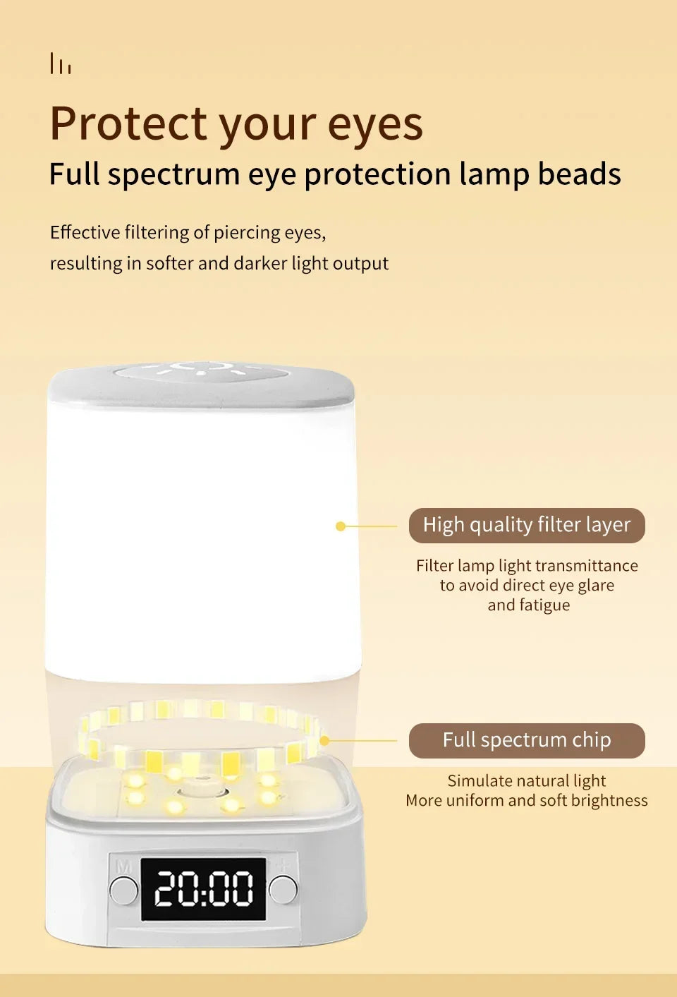 CowLost | product_id-rechargeable-touch-dimmable-led-night-lamp-with-remote-and-clock-display-eye-protection |18