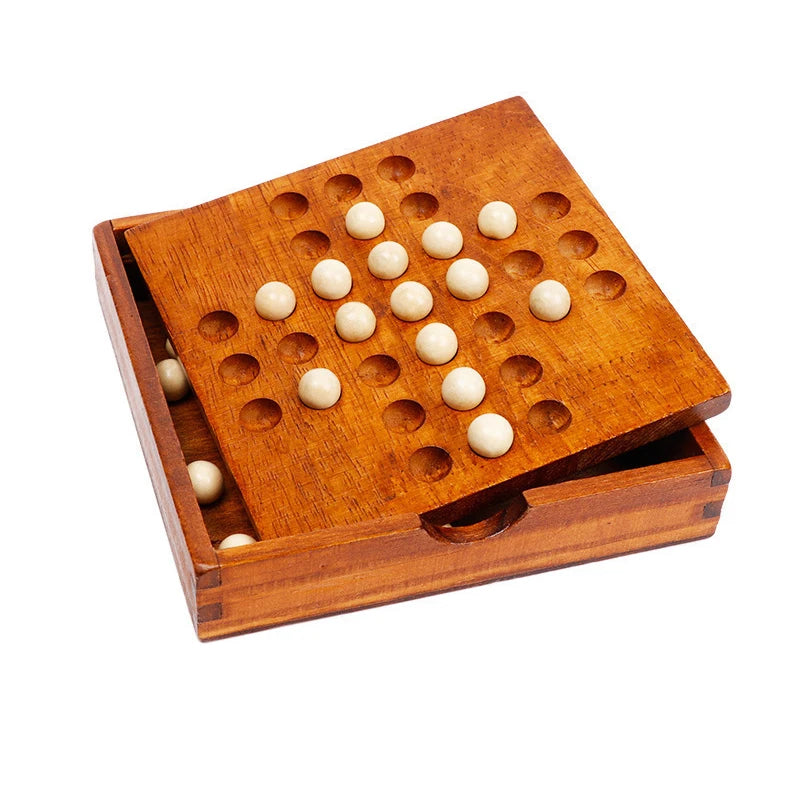 CowLost | wood-single-player-chess-marble-solitaire-board-game-iq-logic-challenges-for-adults |4