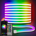 Mexllex 30M/20M RGB Neon Light Strip Waterproof with APP & Remote, Music Sync for Bedroom & Outdoors