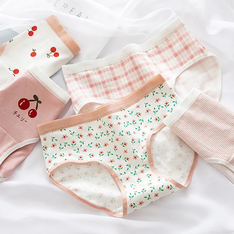 CowLost | product_id-ollymurscn-women-low-waist-cotton-briefs-cherry-print-m-xl |8