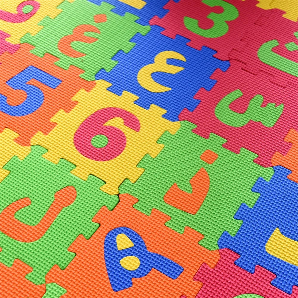 Arabic Kids Foam Play Mat 5.5x5.5 Inch Interlocking Alphabet Numbers EVA Floor Puzzle Tiles