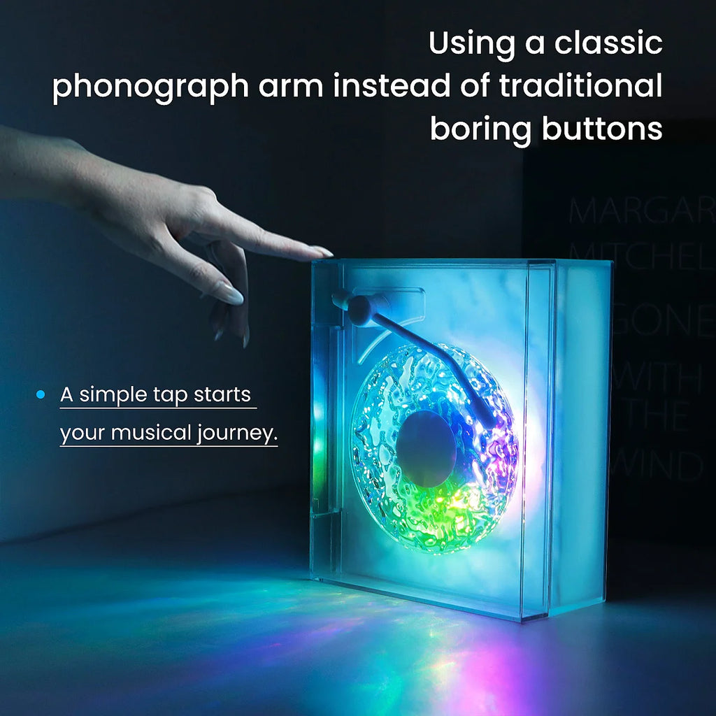 Water Ripple Bluetooth Speaker with Night Light and Three Playback Modes for Bedroom