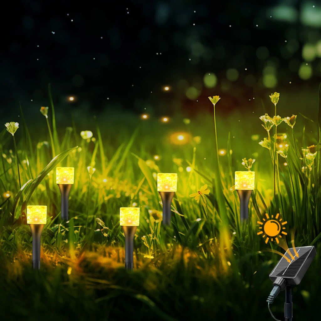 20/30 Pack Solar Waterproof LED Outdoor Lights Dusk to Dawn for Walkway Patio Yard