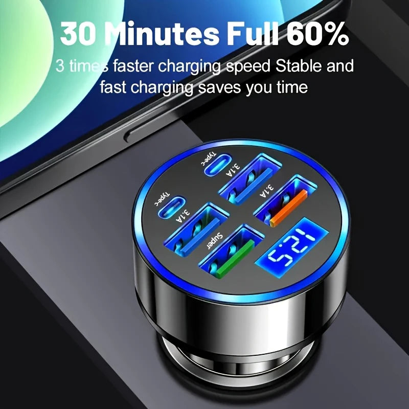 CowLost | product_id-350w-usb-c-car-charger-pd-qc3-0-fast-charge-adapter-for-iphone-samsung-huawei-xiaomi |2