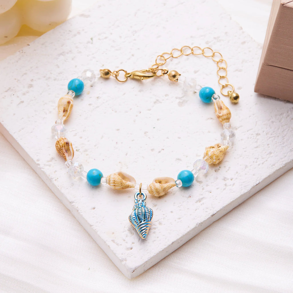 CowLost | bohemian-beach-sea-shell-conch-starfish-bracelet-for-women-girl-fashion-adjustable-beaded-bangles-summer-party-jewelry-gifts |7