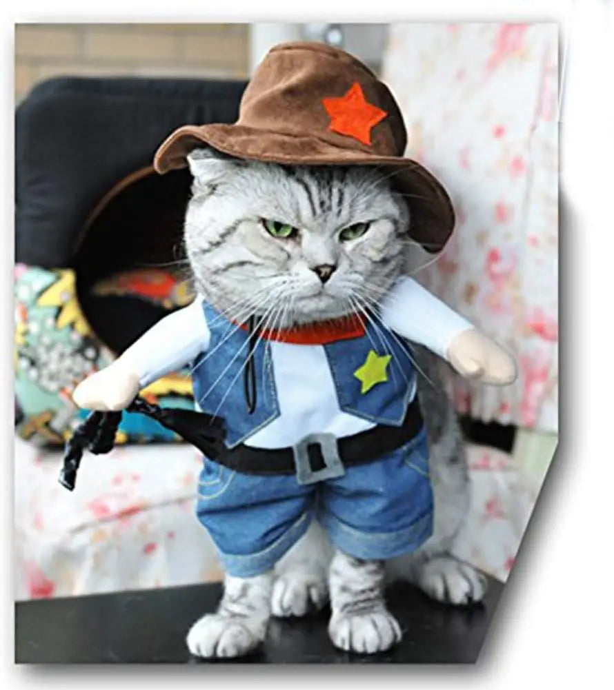 CowLost | activewear-pants-funny-pet-dog-and-cat-cowboy-costume |2