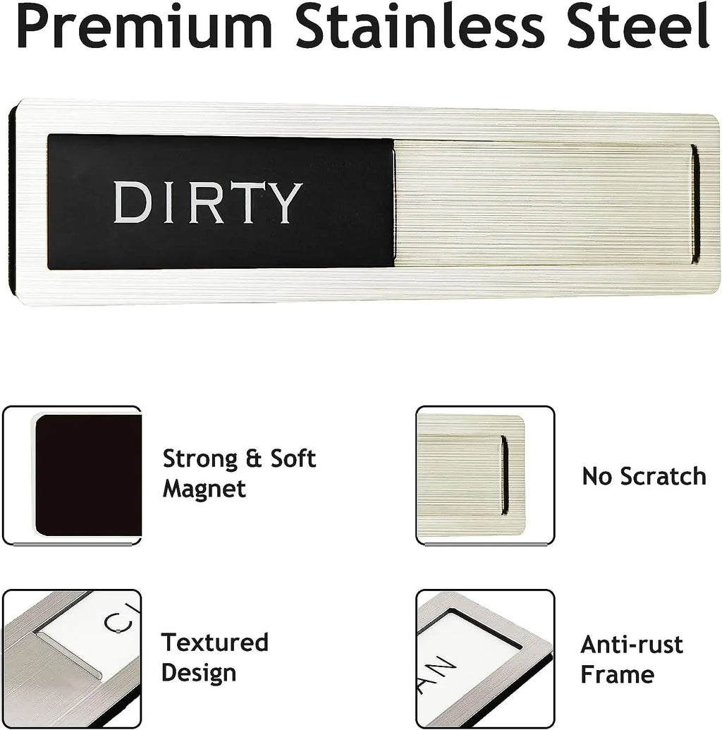 CowLost | decor-product_id-stainless-steel-dishwasher-magnet-clean-dirty-sign-non-scratch-kitchen-decor |4