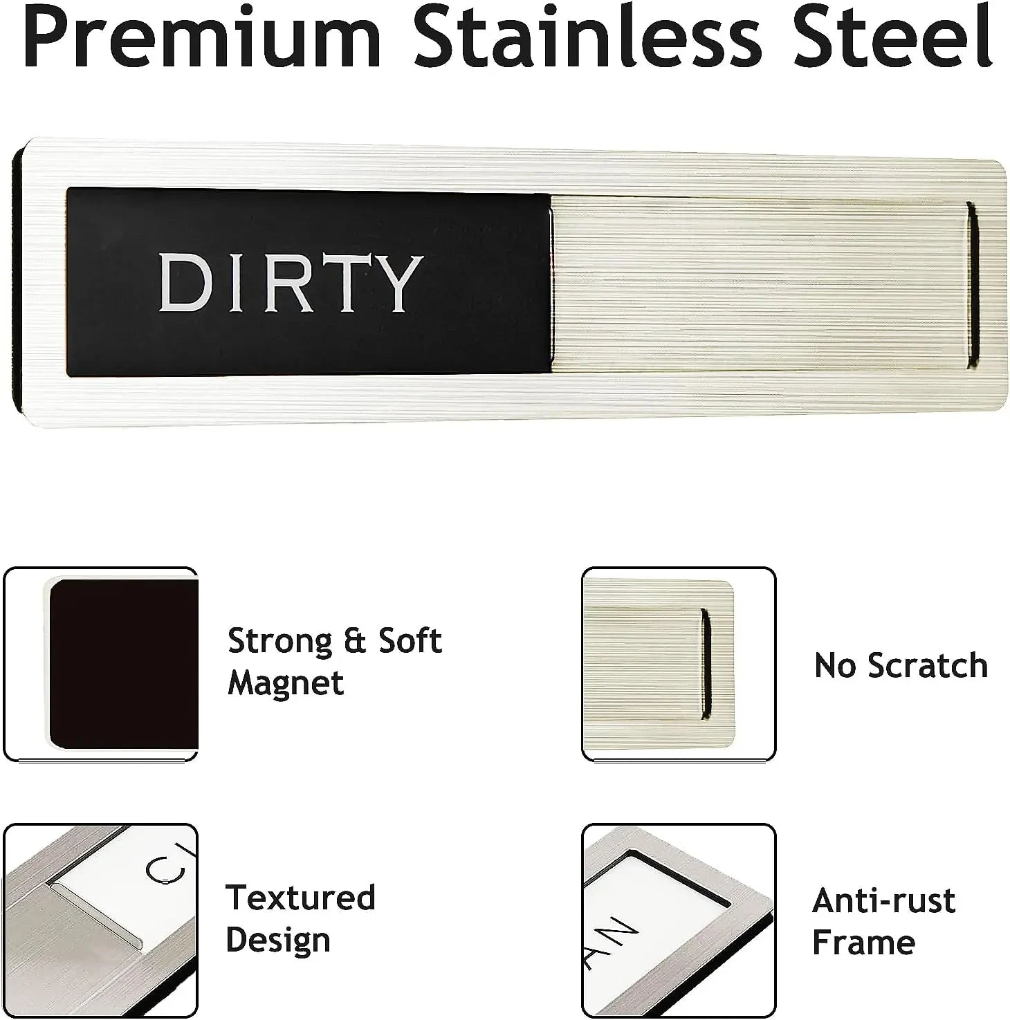 CowLost | decor-product_id-stainless-steel-dishwasher-magnet-clean-dirty-sign-non-scratch-kitchen-decor |4