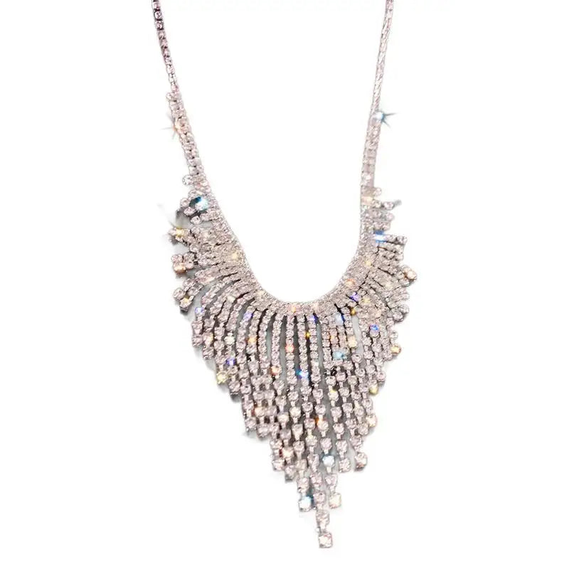Women's Shiny Geometric Rhinestone Crystal Choker Necklace for Party Nightclub Dance