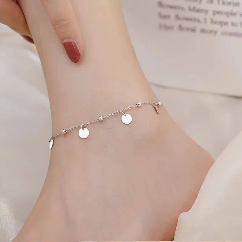 CowLost | handbags-sam-panda-925-sterling-silver-butterfly-zircon-tassel-anklet-for-women |40