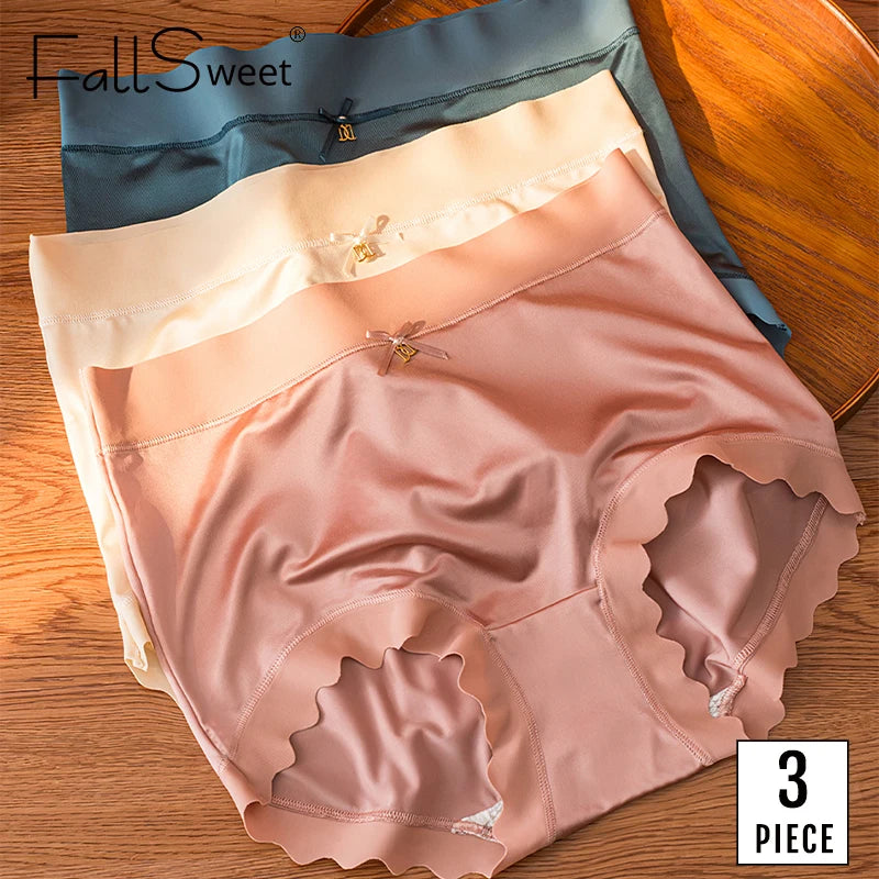 CowLost | product_id-fallsweet-women-s-seamless-high-rise-plus-size-ice-silk-boyshort-panties-3-pack |1
