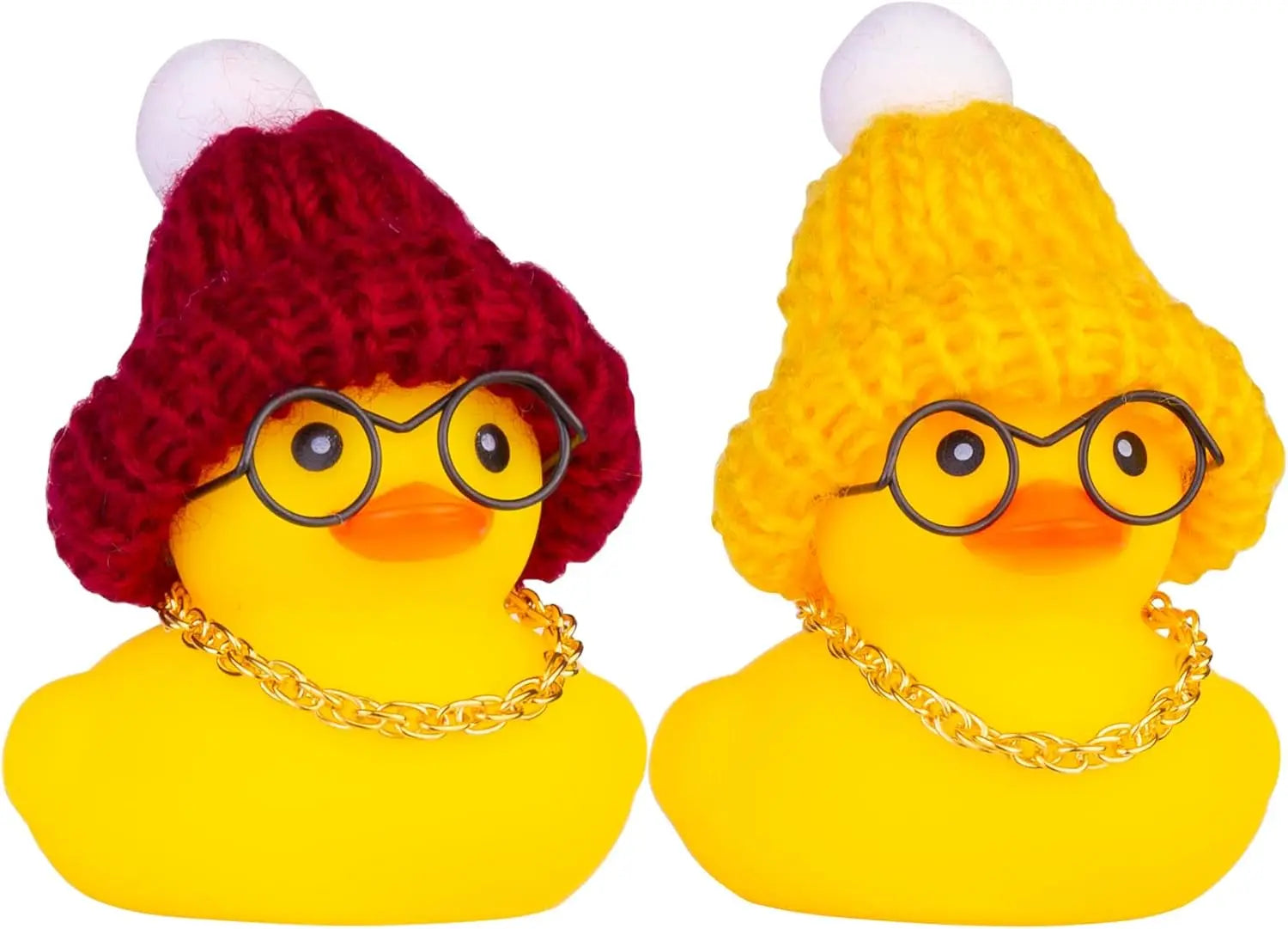 CowLost | product_id-2-pack-car-rubber-ducks-dashboard-decorations-with-mini-beanie-hats-scarves-and-sunglasses |8