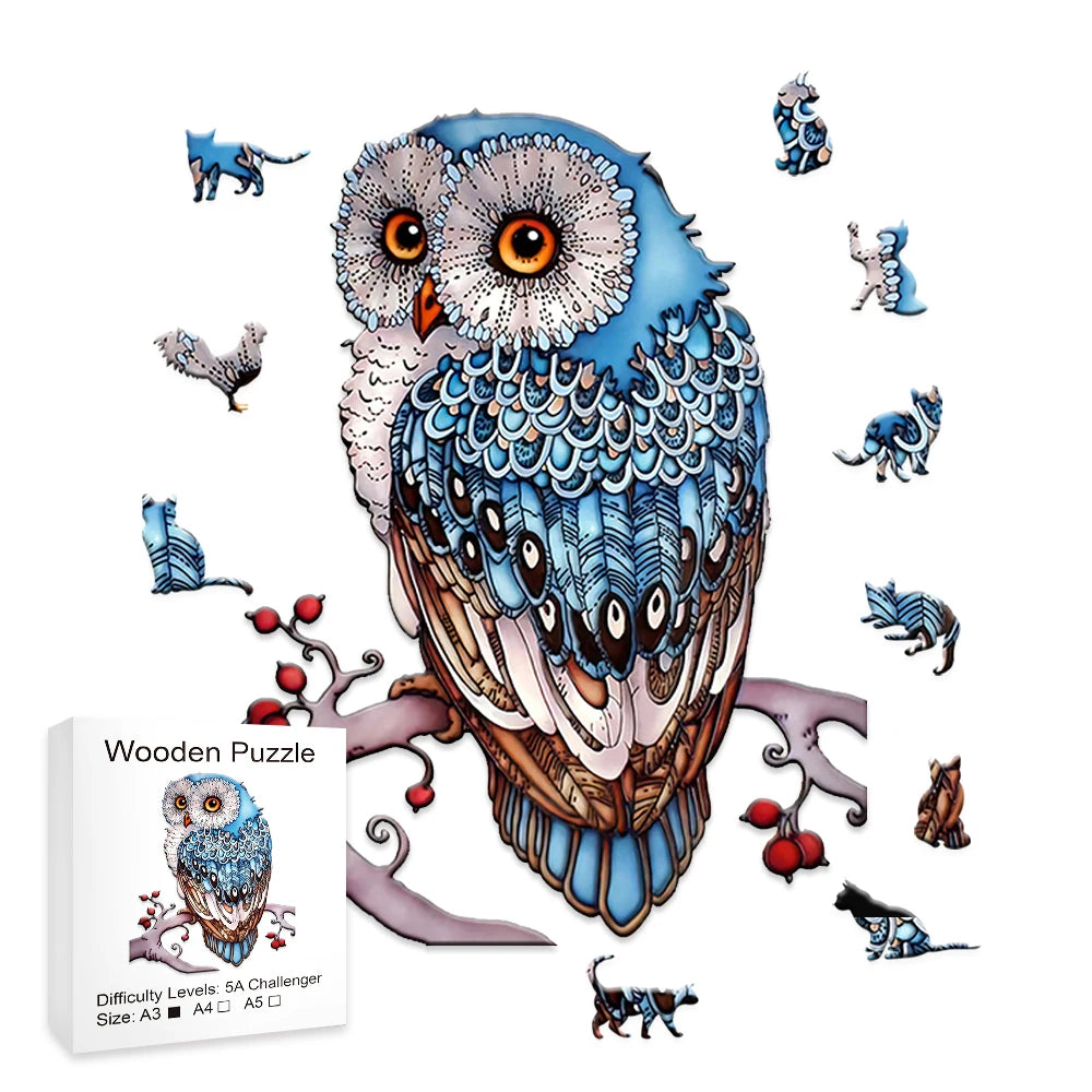 CowLost | product_id-owl-wooden-jigsaw-puzzle-for-teens-and-adults-unique-animal-shaped-gift |1