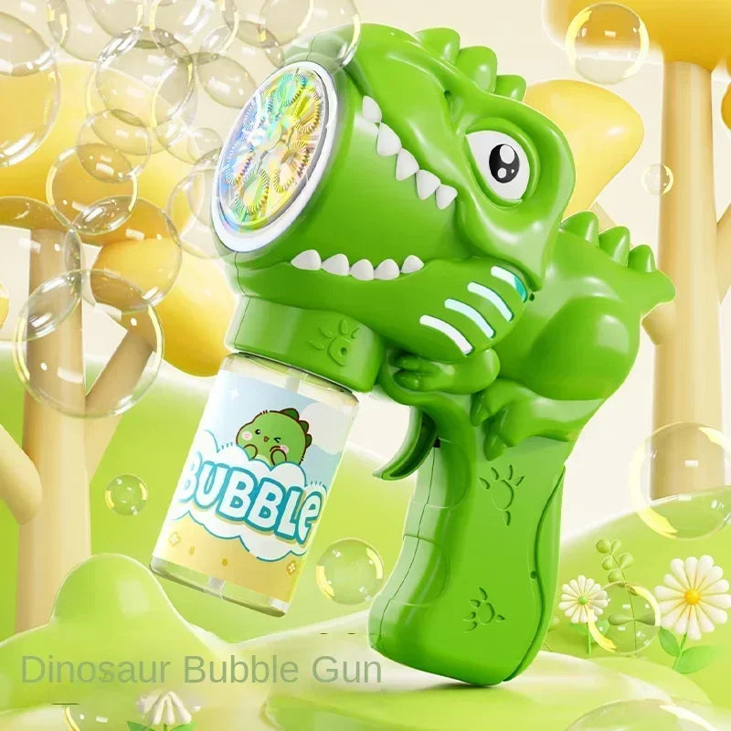 CowLost | product_id-6-hole-dinosaur-electric-bubble-gun-with-light-automatic-soap-blower-toy |4