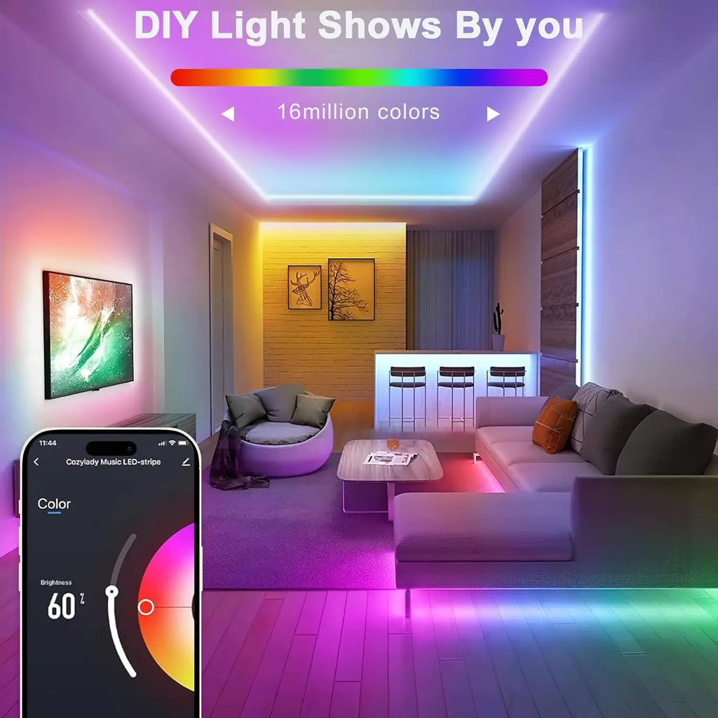 40M/30M RGB LED Neon Rope Lights, Music Sync, App & Remote Control, Waterproof Indoor Outdoor
