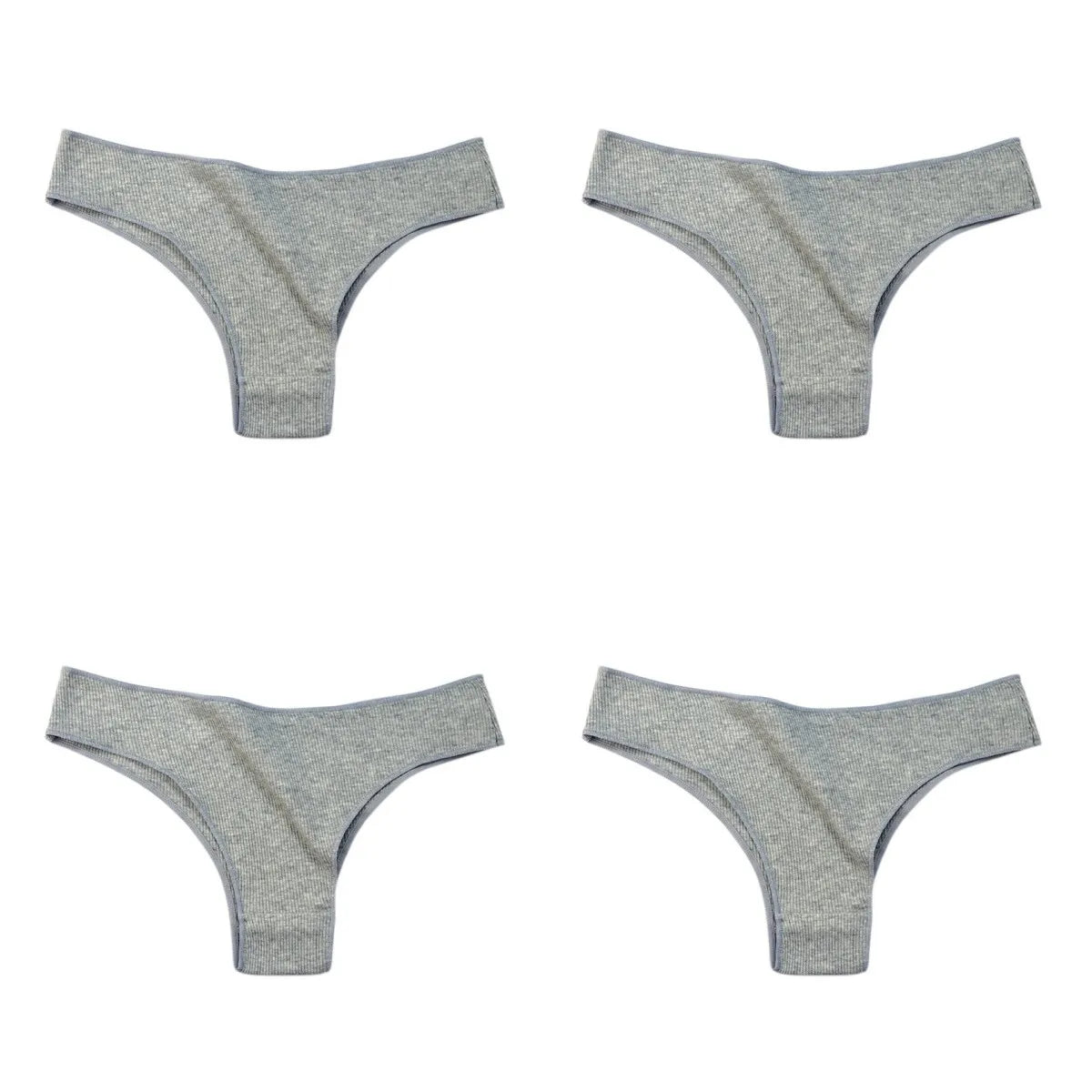 CowLost | product_id-4-pack-womens-cotton-breathable-low-waist-solid-briefs-m-xl |14