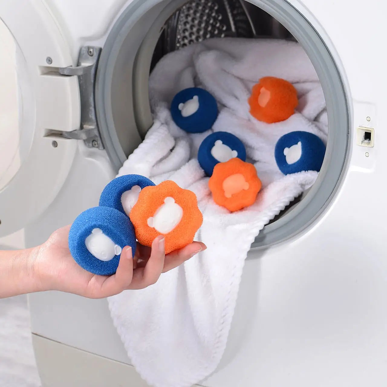 CowLost | seasonal-holiday-decorations-laundry-washing-machine-pet-hair-filter-reusable-lint-remover |1