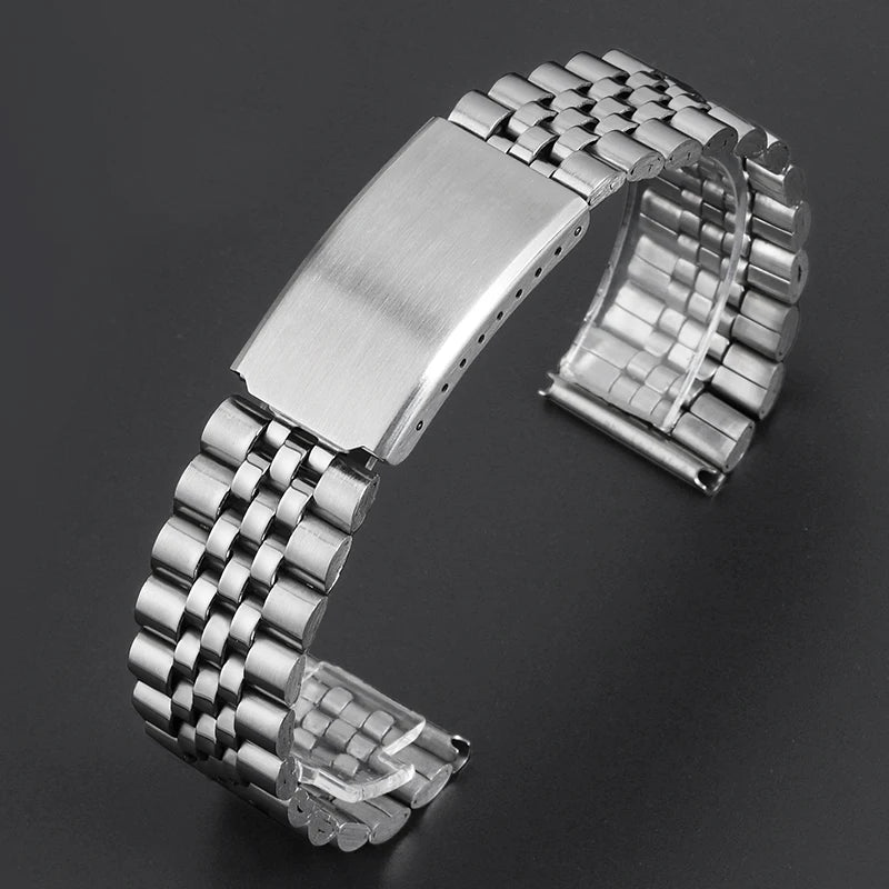 Stainless Steel Watchbands 12-22mm with Folding Clasp for Casio & Seiko