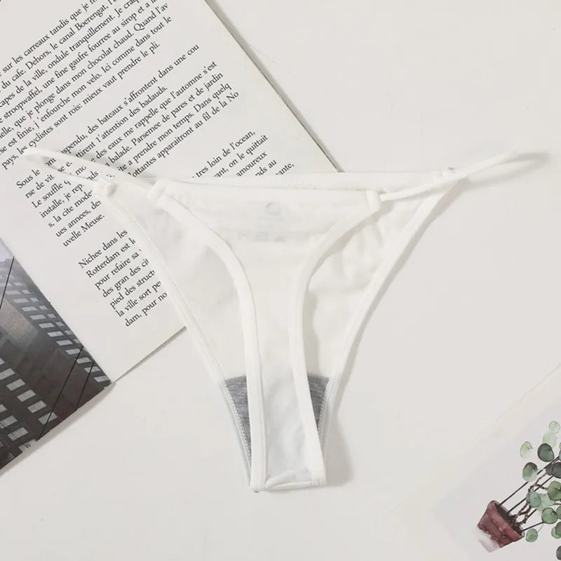 CowLost | product_id-4pcs-women-seamless-low-rise-solid-color-g-string-bikini-panties-t-back |12