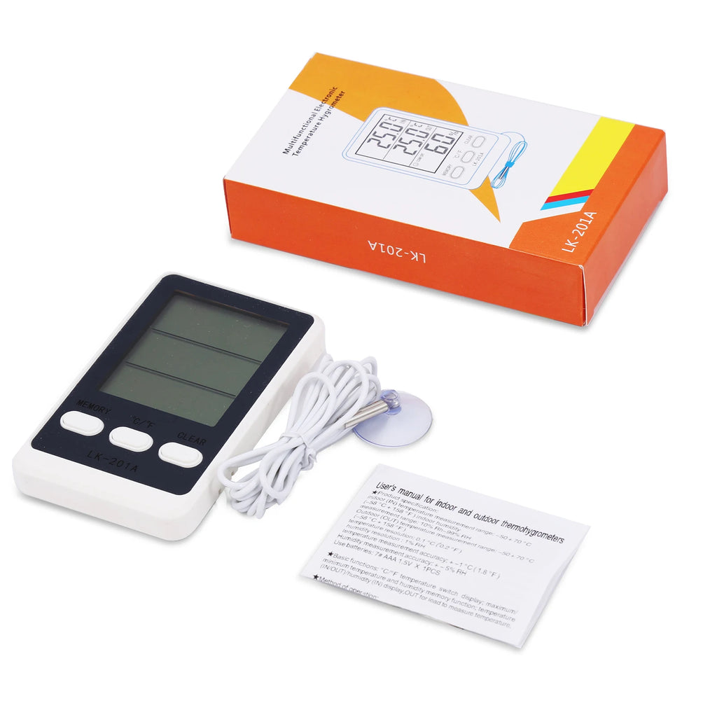 ORIA Digital Refrigerator Thermometer with Probe for Indoor, Outdoor, Aquarium, and Fish Tank Temperature Monitoring