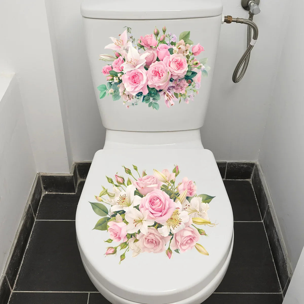 CowLost | 2pcs-diy-bathroom-sticker-bird-flower-design-for-bathroom |18