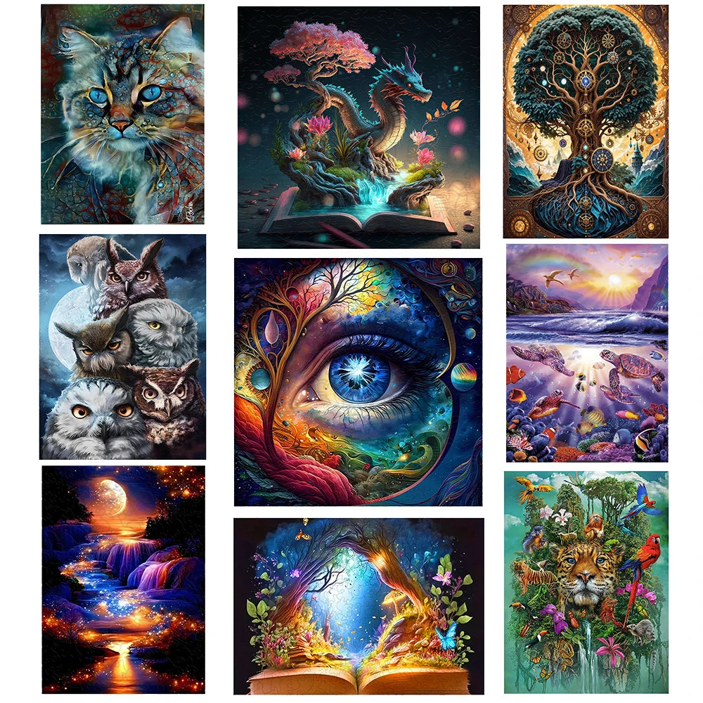 CowLost | product_id-wooden-jigsaw-puzzles-for-adults-fantasy-art-with-magic-animals-mystical-scenes |1