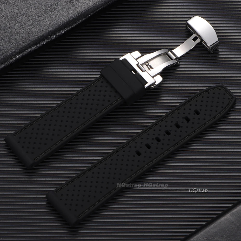 CowLost | product_id-20mm-22mm-breathable-waterproof-silicone-watch-strap-with-butterfly-buckle-for-men-and-women |13