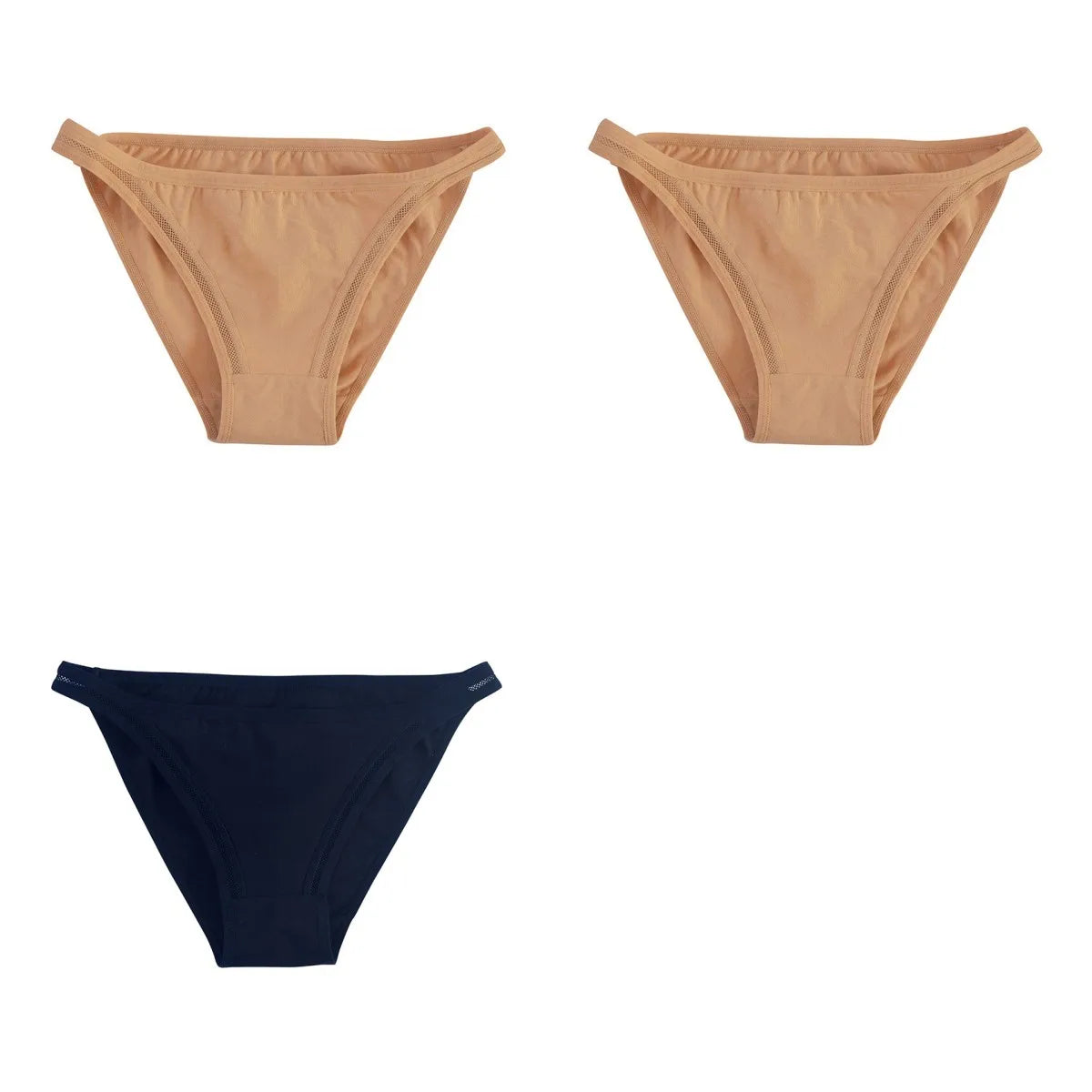 CowLost | product_id-3pcs-womens-cotton-low-rise-brazilian-briefs-with-mesh-sides-m-xl |31