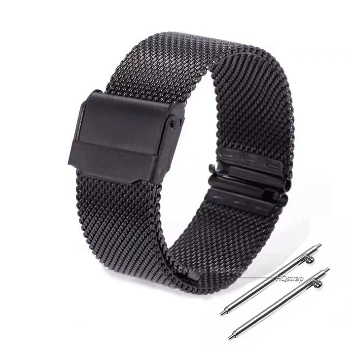 CowLost | product_id-universal-milanese-stainless-steel-watch-band-12-24mm-black-rose-gold-strap |11