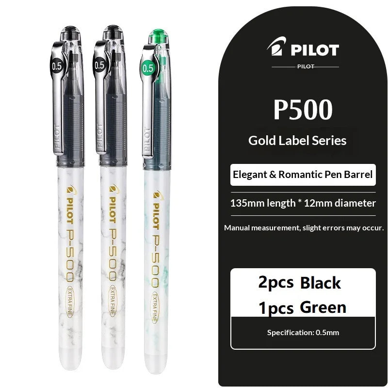 CowLost | product_id-pilot-p500-gold-series-0-5mm-gel-pen-6-colors-anti-smudge-marble-design-ideal-for-students-exams |35