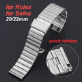 Stainless Steel Quick Release Watch Strap for Seiko, Rolex, Casio - Bamboo Knot Wristband Wholesale