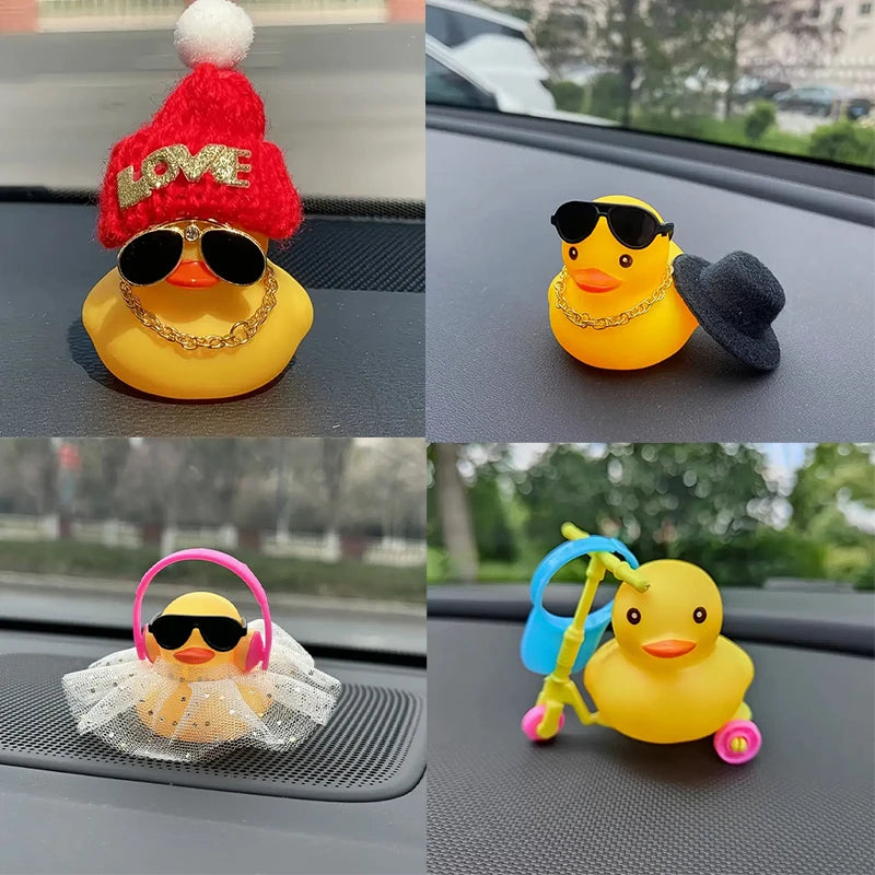 CowLost | product_id-car-rubber-duck-dashboard-decoration-with-sun-hat-and-swim-ring-necklace |1