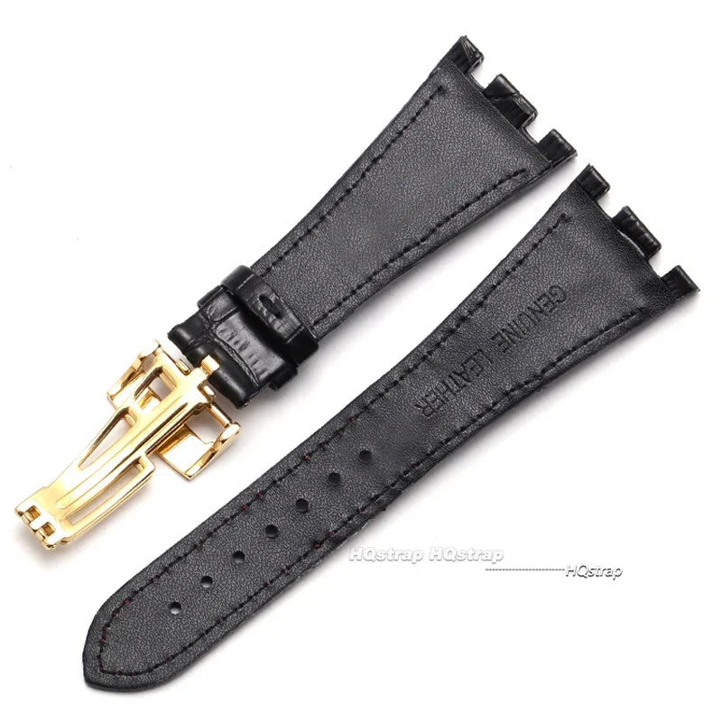 CowLost | bracelets-product_id-28mm-genuine-leather-watch-strap-for-ap-royal-oak-offshore-26470-15703-15710-15706-waterproof-wristband |5