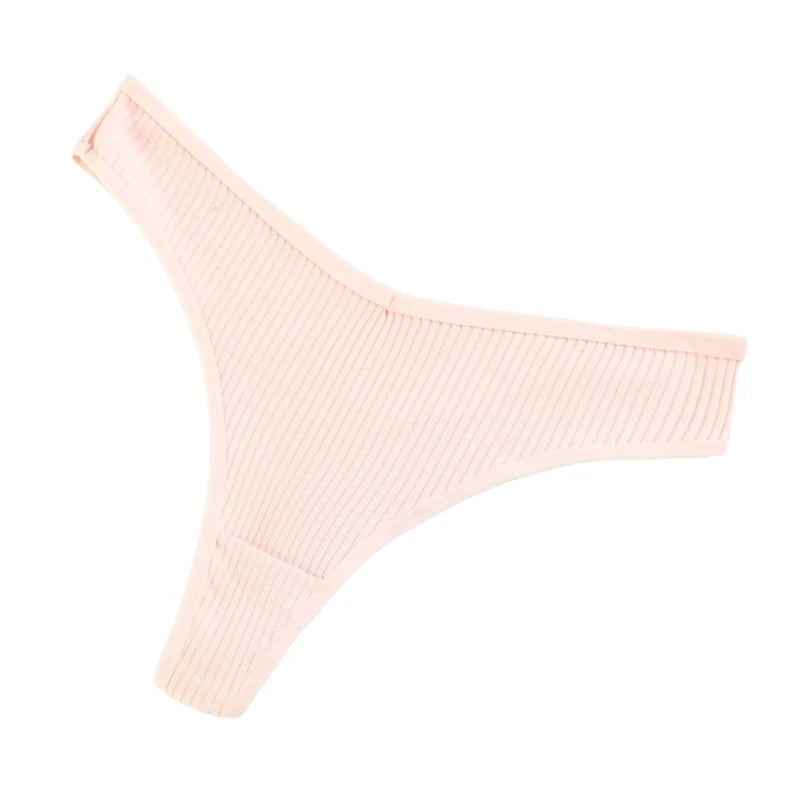 CowLost | product_id-4pcs-women-cotton-low-rise-solid-color-v-waist-g-string-thongs-m-xxl |11