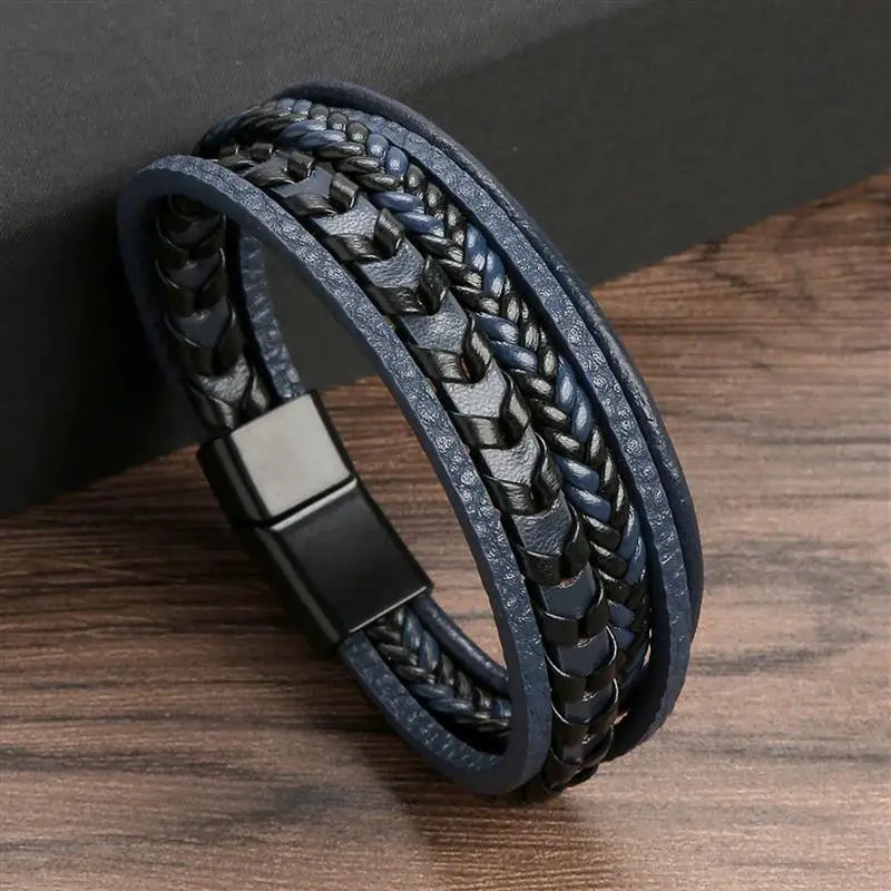 CowLost | jiayiqi-leather-bracelet-punk-hip-hop-metal-charm-tiger-eye-stone-beads-multi-layer-bracelet-for-men |31