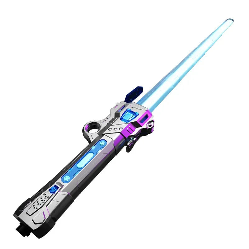 Children's Colorful Telescopic Glowing Music Laser Sword 2-in-1 Rotating Light Toy