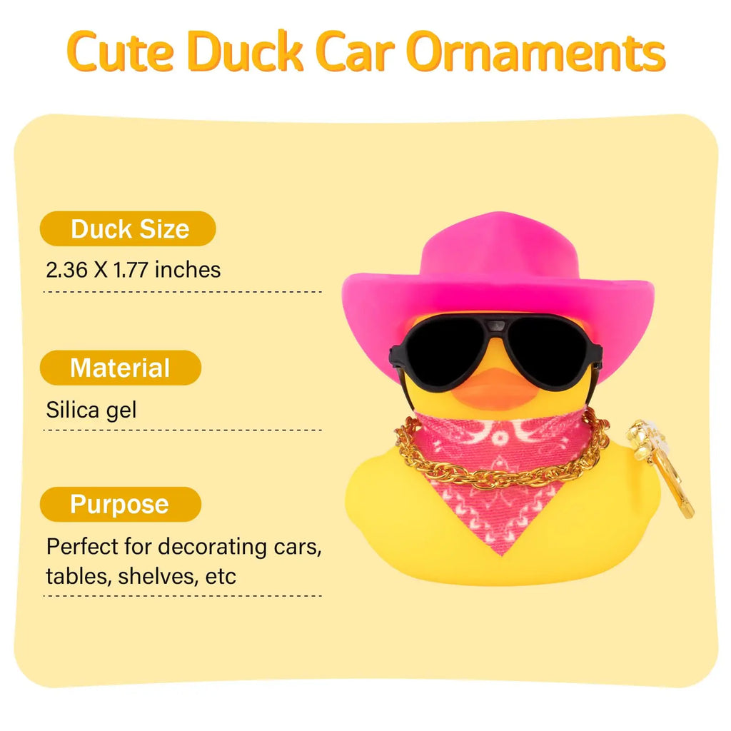 CowLost | product_id-rubber-duck-car-dashboard-ornament-with-cowboy-hat-and-sunglasses |2