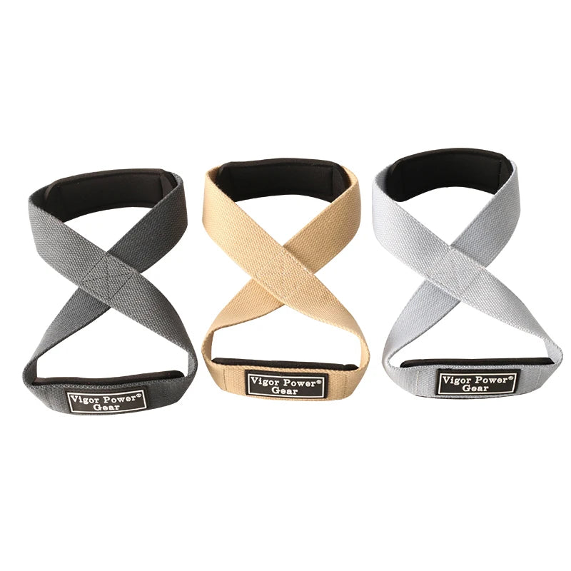 CowLost | sporting-goods-power-grip-powerlifting-figure-8-gym-wrist-straps-cross-training |7
