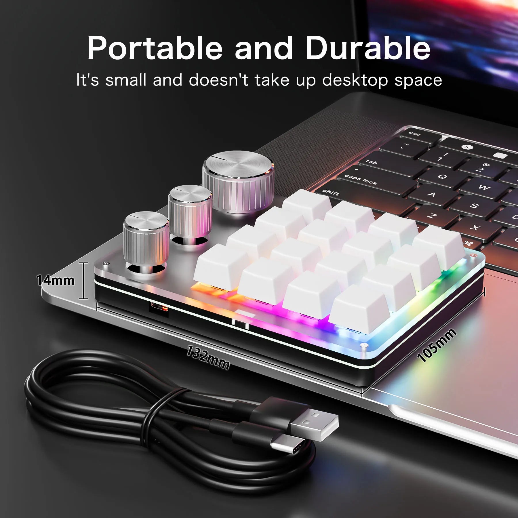 CowLost | product_id-16-key-3-knob-mechanical-gaming-keyboard-mini-keypad-usb-bluetooth-wireless-hot-swap |4