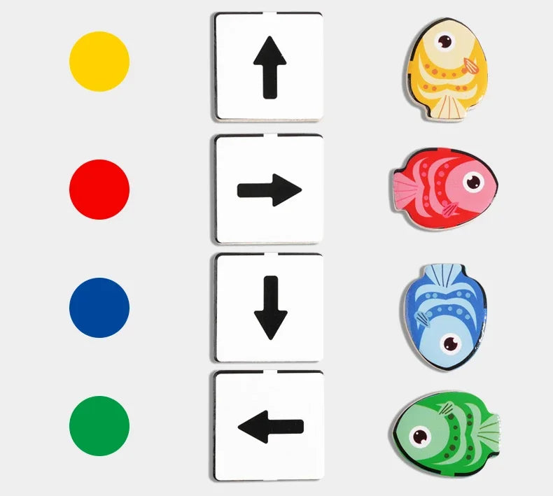 Wooden Montessori Educational Logic and Color Cognition Board Game for Children