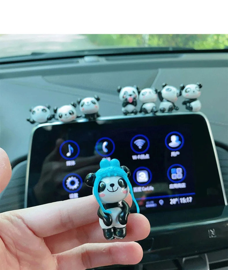CowLost | product_id-6-8pcs-mini-giant-panda-car-dashboard-ornaments-navigator-screen-decoration-toy-gift-set |17