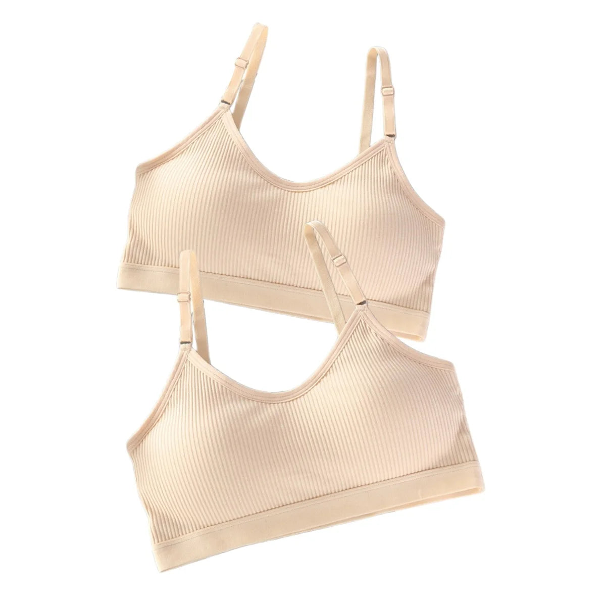 CowLost | product_id-2pcs-women-seamless-cotton-wireless-push-up-bralettes-with-adjustable-straps-set |17
