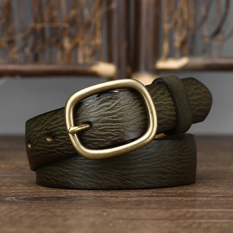 CowLost | 2-8cm-retro-female-real-thick-genuine-leather-belt |30